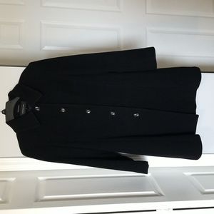 Black Wool Coat Sz S (Measurements below)